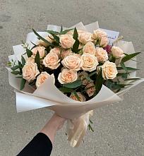 Букет Кремовые розы Латте в Красноармейское Чувашия